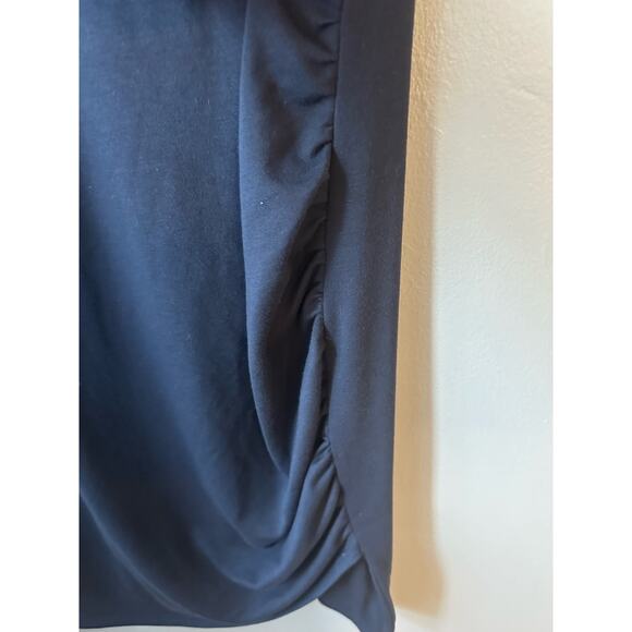 Axis Navy Ruched Short Sleeve Dress - Picture 3 of 5